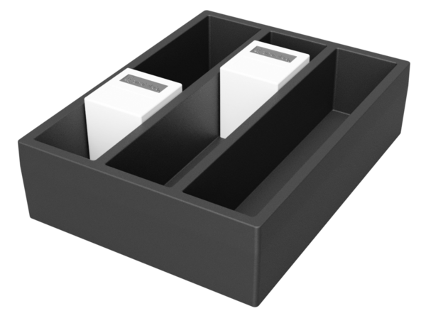 Black Large Card Case - 3-row Armor Tray + 8 Dividers