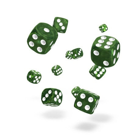OAKIE DOAKIE DICE: D6 12MM MARBLE - GREEN (36CT)