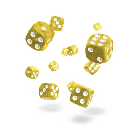 OAKIE DOAKIE DICE: D6 12MM MARBLE - YELLOW (36CT)