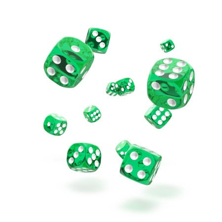 OAKIE DOAKIE DICE: D6 12MM TRANSLUCENT - GREEN (36CT)