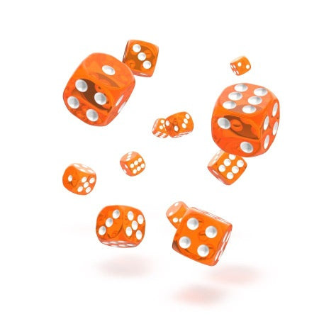 OAKIE DOAKIE DICE: D6 12MM TRANSLUCENT - ORANGE (36CT)
