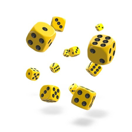 OAKIE DOAKIE DICE: D6 12MM SOLID - YELLOW (36CT)