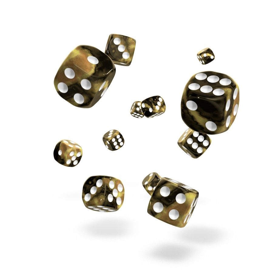 OAKIE DOAKIE DICE: D6 12MM GEMIDICE - HORNET (36CT)