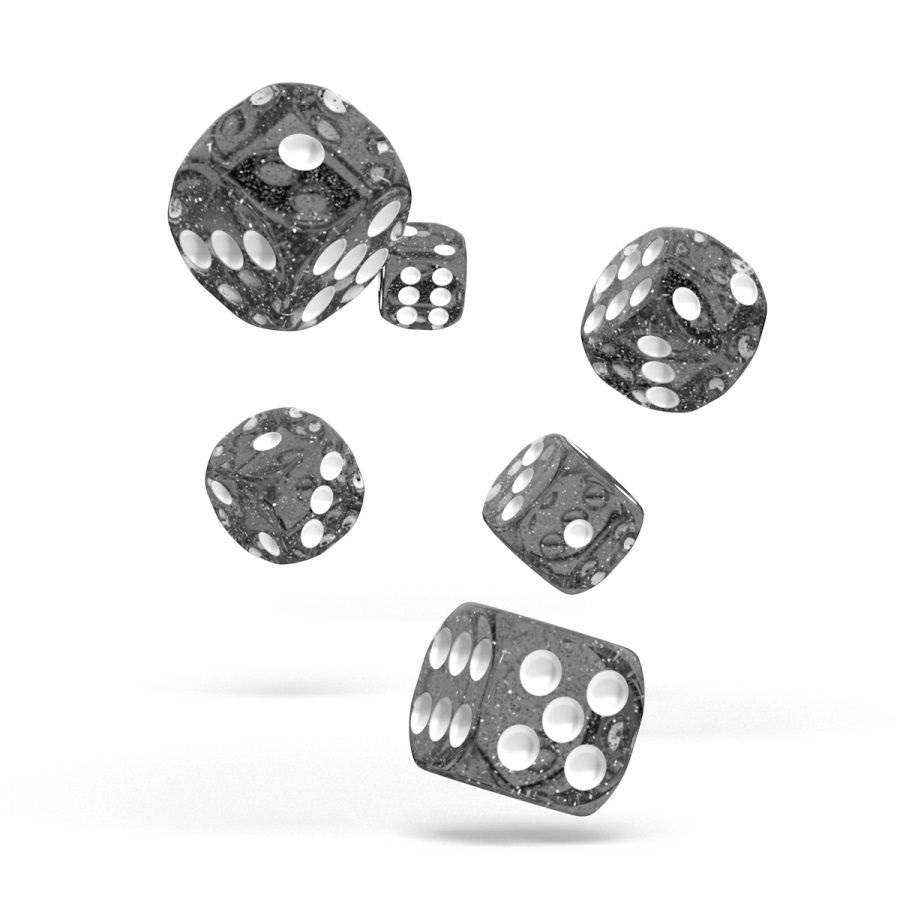 OAKIE DOAKIE DICE: D6 16MM SPECKLED - BLACK (12CT)