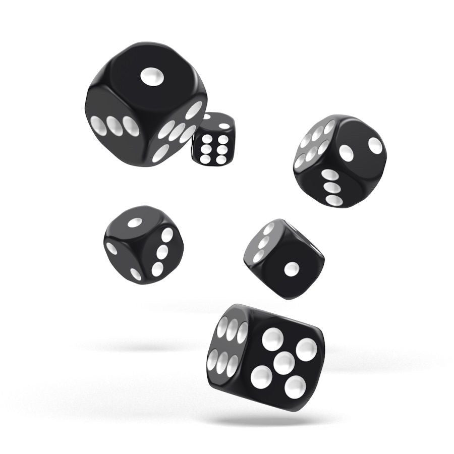 OAKIE DOAKIE DICE: D6 16MM SOLID - BLACK (12CT)