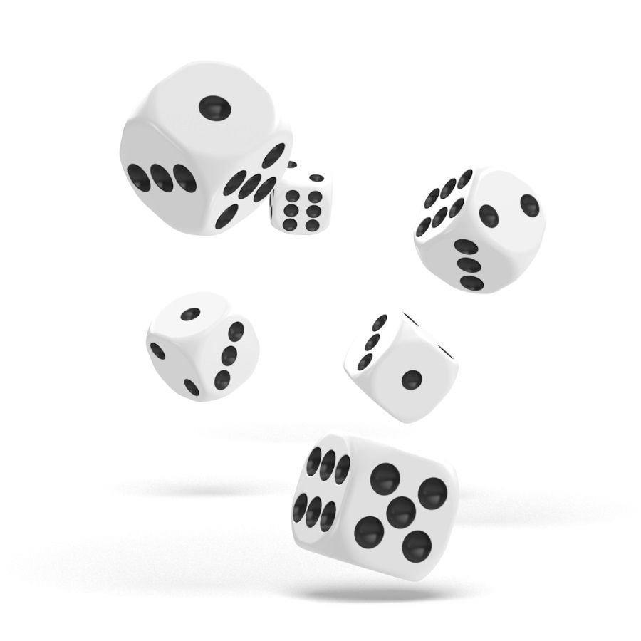 OAKIE DOAKIE DICE: D6 16MM SOLID - WHITE (12CT)