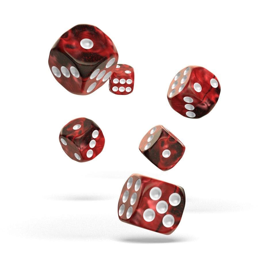 OAKIE DOAKIE DICE: D6 16MM GEMIDICE - VAMPIRE (12CT)