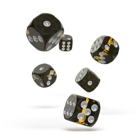 OAKIE DOAKIE DICE: D6 16MM ENCLAVE - AMBER (12CT)