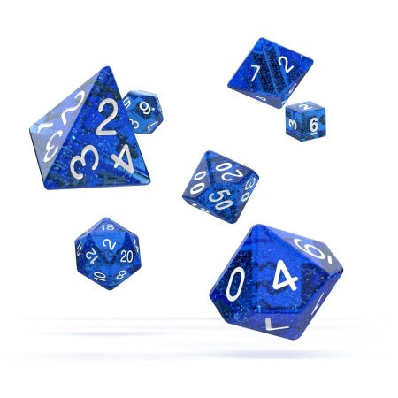 OAKIE DOAKIE DICE: POLYHEDRAL RPG SET SPECKLED - BLUE (7CT)