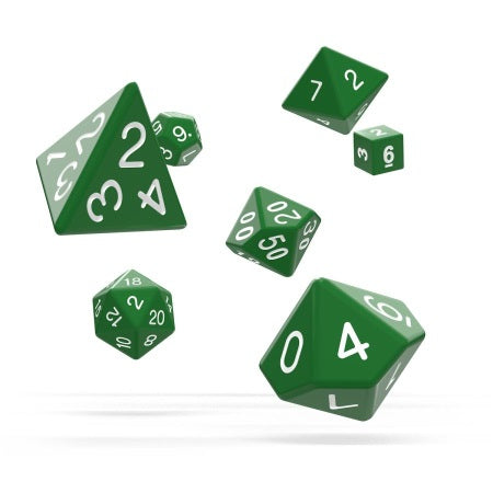 OAKIE DOAKIE DICE: POLYHEDRAL RPG SET SOLID - GREEN (7CT)