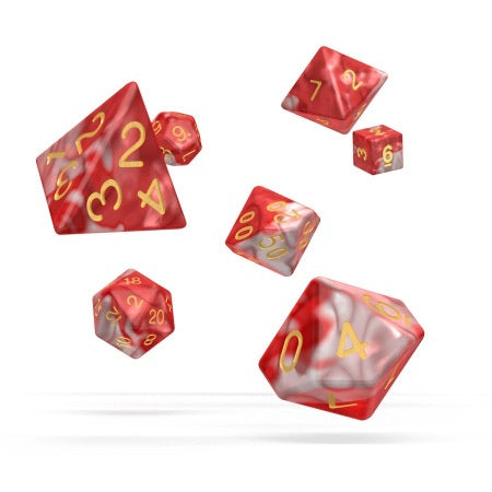 OAKIE DOAKIE DICE: POLYHEDRAL RPG SET GEMIDICE - RED SKY (7CT)