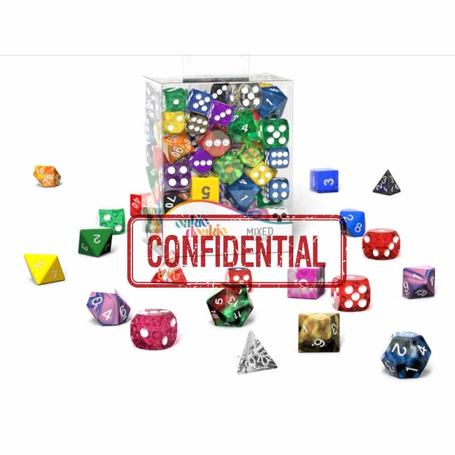 OAKIE DOAKIE DICE: POLYHEDRAL RPG, 12MM D6, 16MM D6 MIXED ASSORTMENT (100 CT)