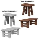 WizKids Deep Cuts Unpainted Miniatures - Wooden Table & Stools