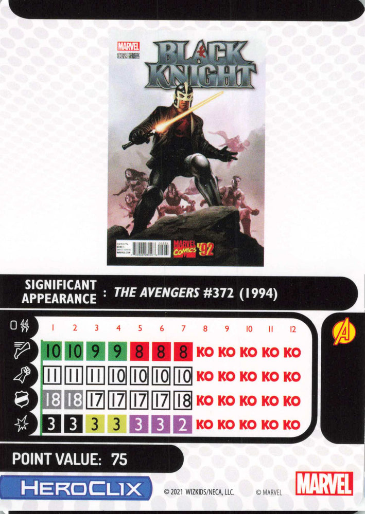Black Knight #033 Rare Avengers: War of the Realms