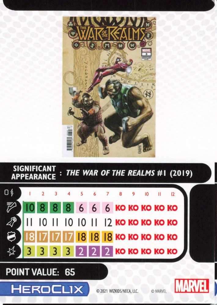King Ulik #034 Rare Avengers: War of the Realms