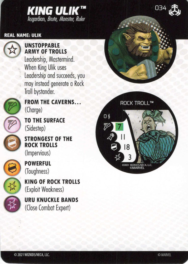 King Ulik #034 Rare Avengers: War of the Realms