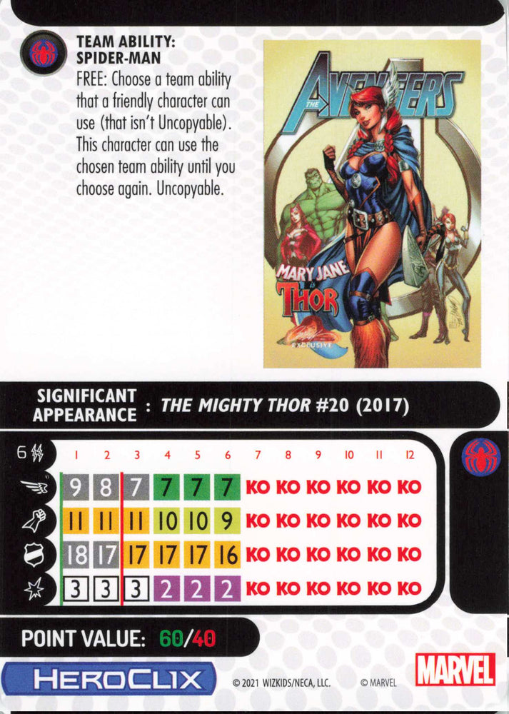 Mary Jane #038 Rare Avengers: War of the Realms