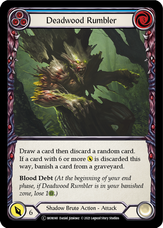 Deadwood Rumbler (Blue) (Rainbow Foil) [U-MON140-RF] Unlimited Rainbow Foil