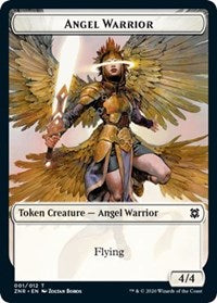 Angel Warrior // Goblin Construct Double-sided Token [Zendikar Rising Tokens]