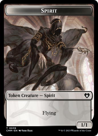 Spirit (0039) // Knight Double-Sided Token [Commander Masters Tokens]