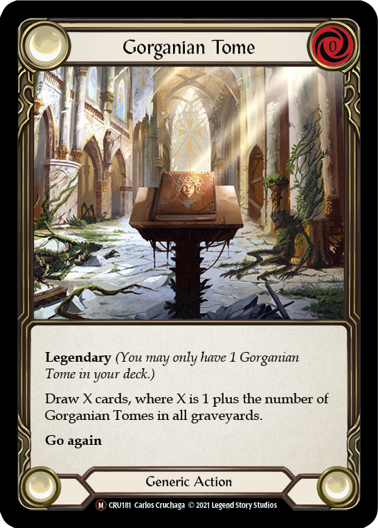 Gorganian Tome (Rainbow Foil) [U-CRU181-RF] Unlimited Rainbow Foil