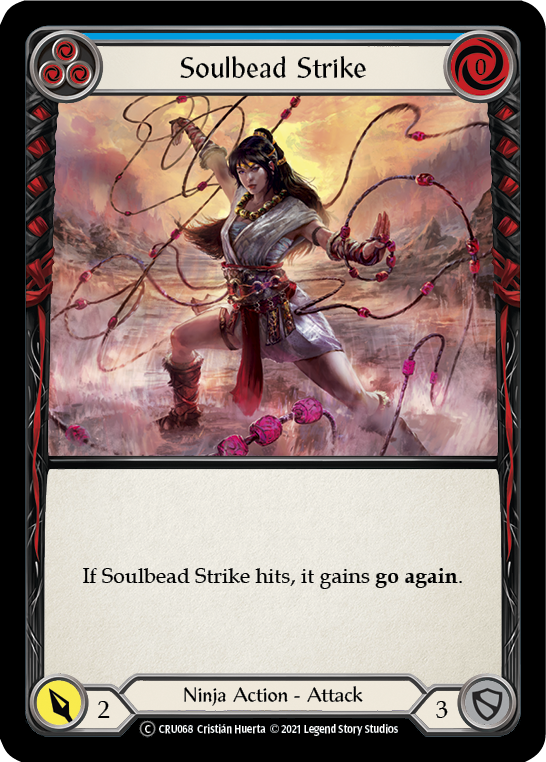 Soulbead Strike (Blue) (Rainbow Foil) [U-CRU068-RF] Unlimited Rainbow Foil