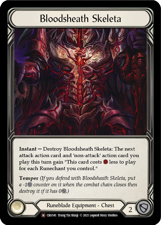 Bloodsheath Skeleta (Rainbow Foil) [U-CRU141-RF] Unlimited Rainbow Foil