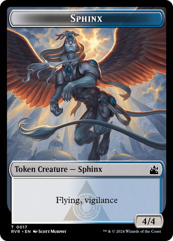 Spirit (0018) // Sphinx Double-Sided Token [Ravnica Remastered Tokens]