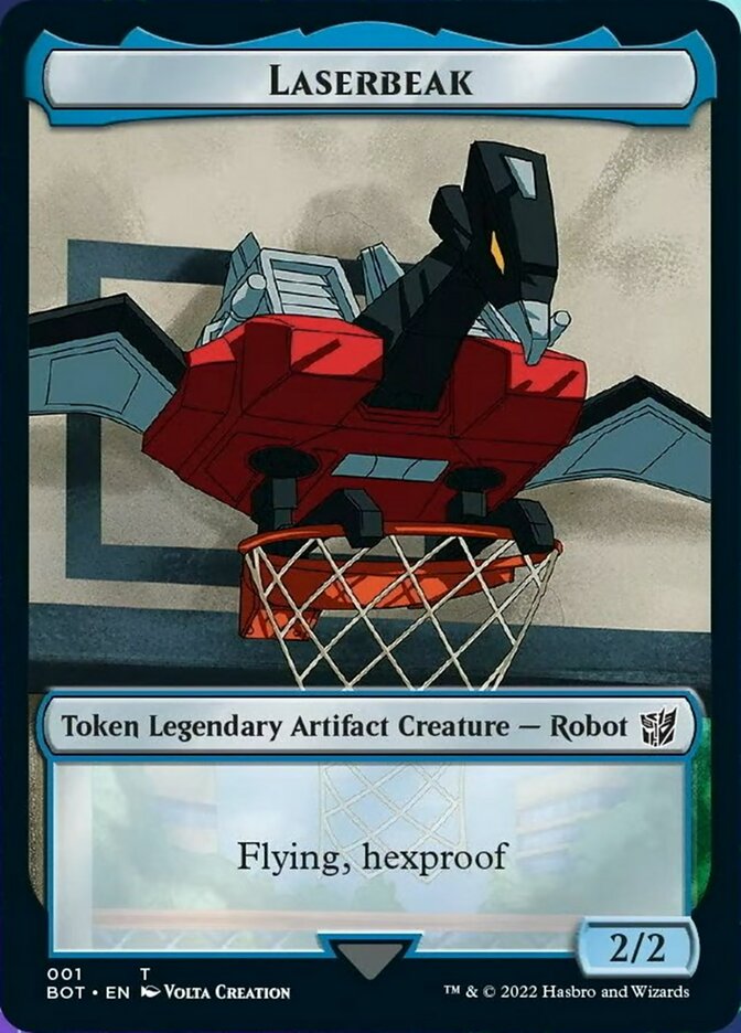 Powerstone // Laserbeak Double-Sided Token [The Brothers' War Tokens]