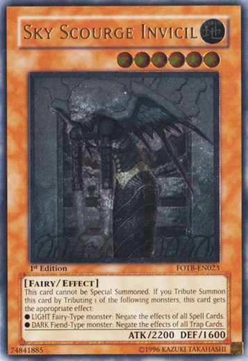 yugioh cards that negate tribute summons Sky Scourge Invicil [FOTB-EN023] Ultimate Rare Pack:Charizard (Unsearched) ACE SPEC collection Pokemon Trading Card Game