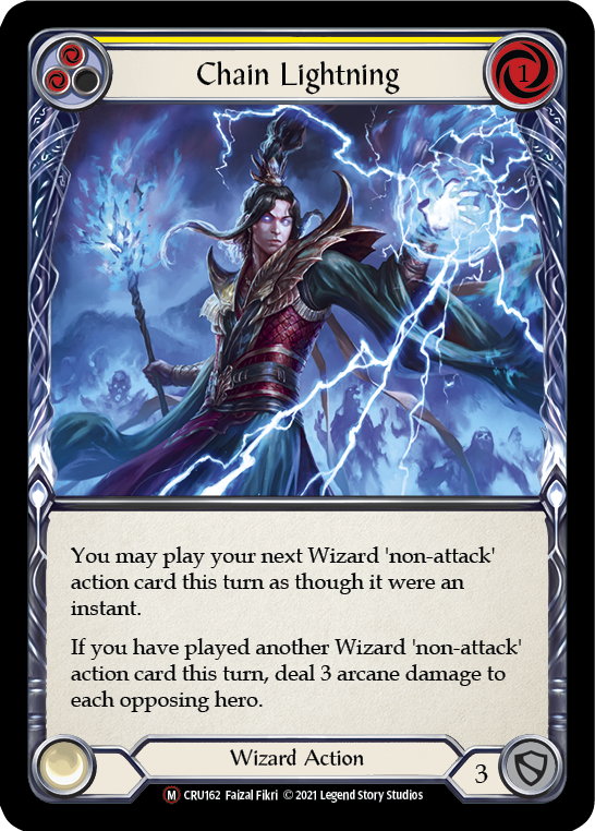 Chain Lightning (Rainbow Foil) [U-CRU162-RF] Unlimited Rainbow Foil
