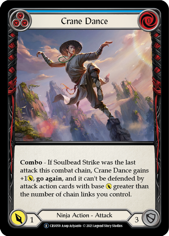 Crane Dance (Blue) (Rainbow Foil) [U-CRU059-RF] Unlimited Rainbow Foil