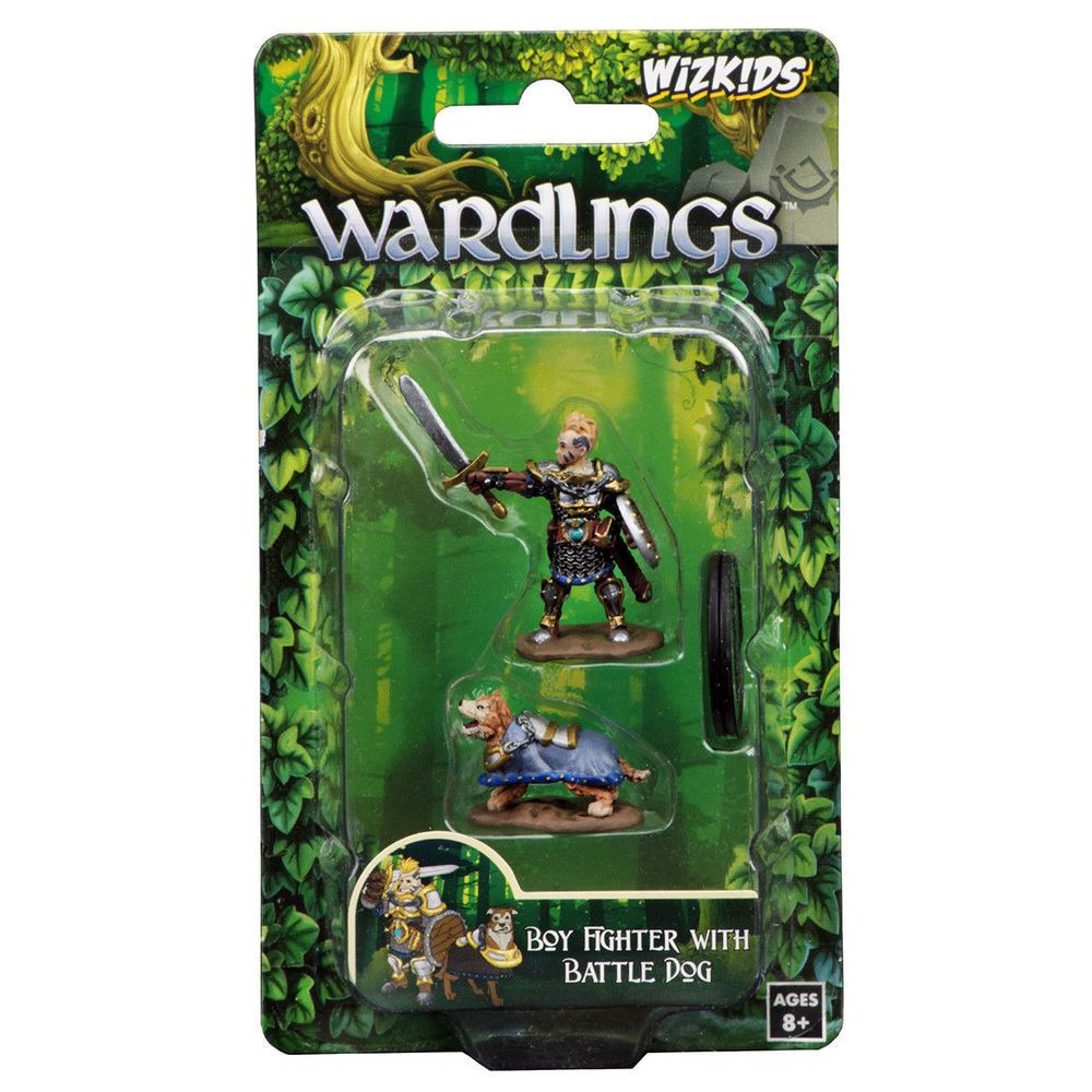 Wizkids Wardlings Boy Fighter With Battle Dog