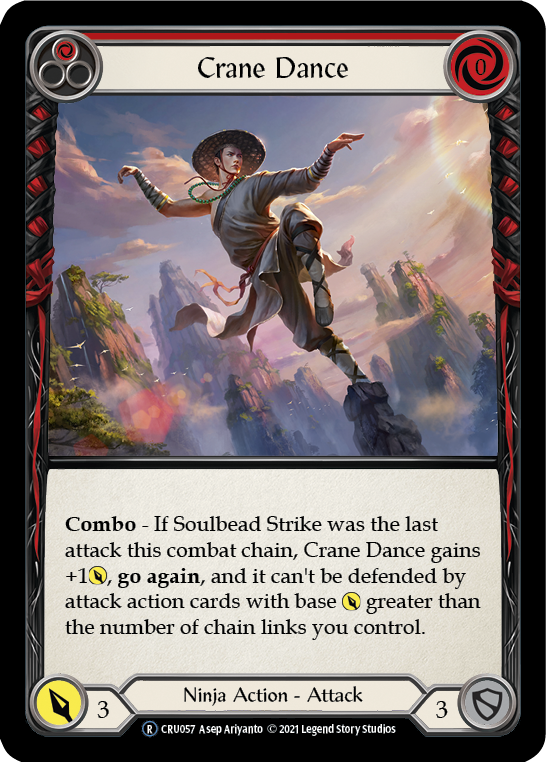 Crane Dance (Red) (Rainbow Foil) [U-CRU057-RF] Unlimited Rainbow Foil