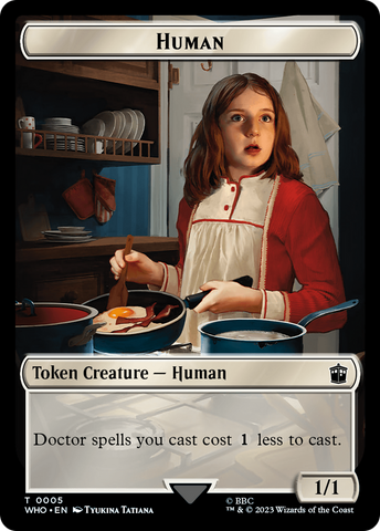 Human (0005) // Food (0026) Double-Sided Token [Doctor Who Tokens]