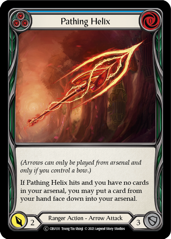 Pathing Helix (Blue) (Rainbow Foil) [U-CRU131-RF] Unlimited Rainbow Foil