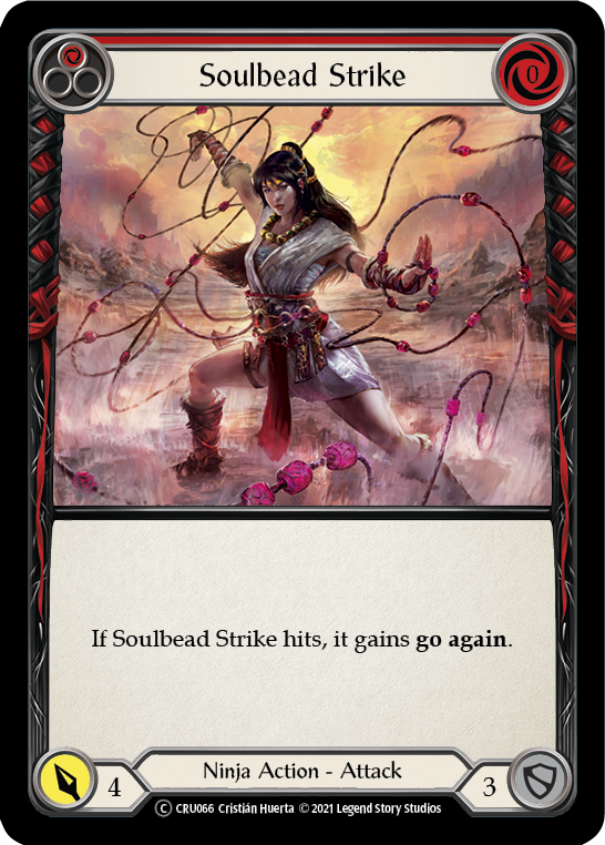 Soulbead Strike (Red) (Rainbow Foil) [U-CRU066-RF] Unlimited Rainbow Foil