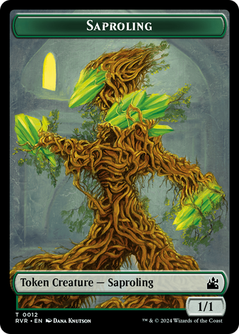 Saproling // Zombie Double-Sided Token [Ravnica Remastered Tokens]