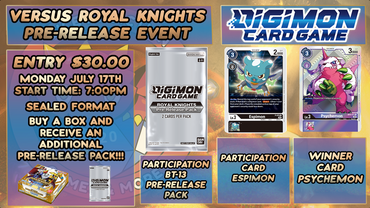 Digimon: Versus Royal Knights Prerelease ticket