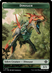 Gnome // Dinosaur (0010) Double-Sided Token [The Lost Caverns of Ixalan Tokens]