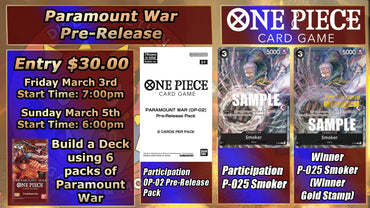One Piece Paramount War Prerelease - Friday ticket - Fri, Mar 03 2023
