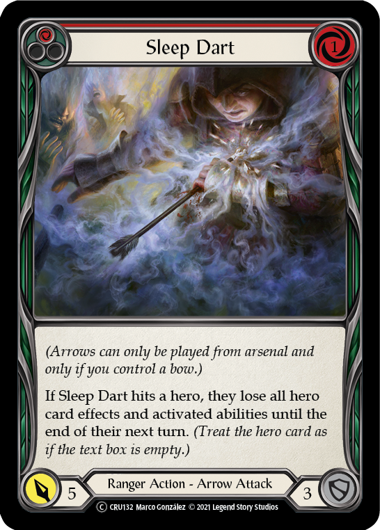 Sleep Dart (Red) (Rainbow Foil) [U-CRU132-RF] Unlimited Rainbow Foil