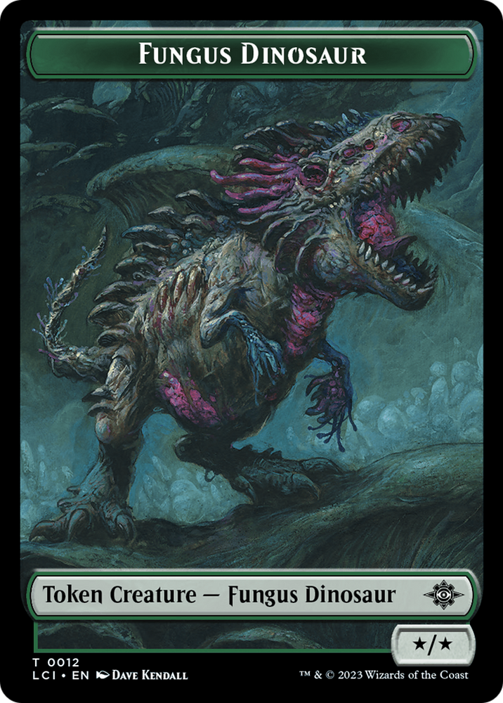 Fungus Dinosaur // Dinosaur (0001) Double-Sided Token [The Lost Caverns of Ixalan Tokens]