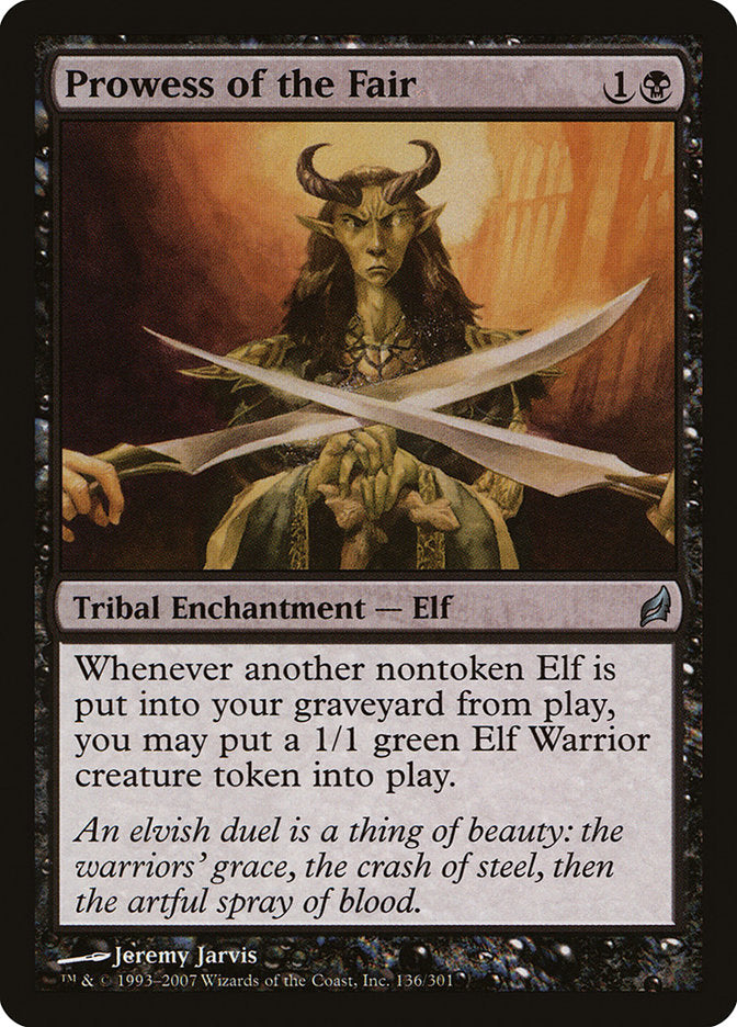 mtg black elf cards Prowess of the Fair [Lorwyn]