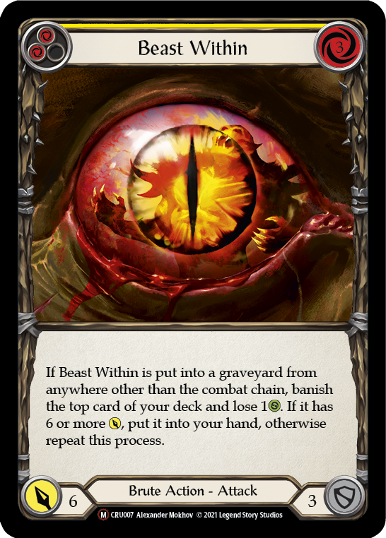 Beast Within (Rainbow Foil) [U-CRU007-RF] Unlimited Rainbow Foil