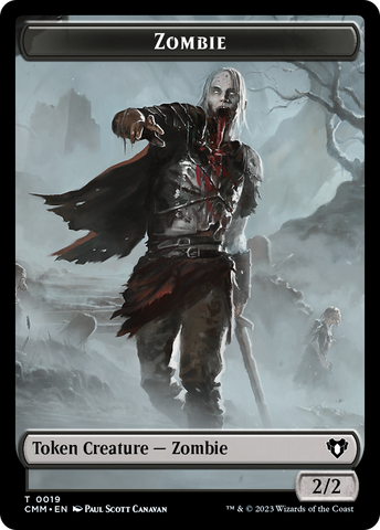 Zombie (0019) // Kor Soldier Double-Sided Token [Commander Masters Tokens]
