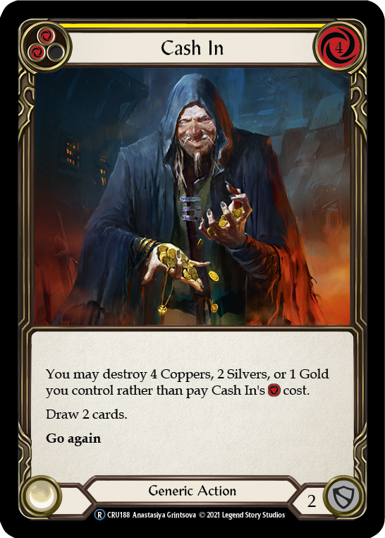Cash In (Rainbow Foil) [U-CRU188-RF] Unlimited Rainbow Foil