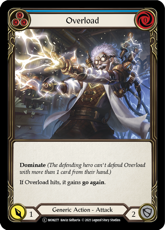 Overload (Blue) (Rainbow Foil) [U-MON277-RF] Unlimited Rainbow Foil