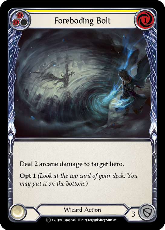 Foreboding Bolt (Yellow) (Rainbow Foil) [U-CRU169-RF] Unlimited Rainbow Foil
