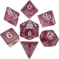 Mini Polyhedral Dice set Ethereal Light Purple